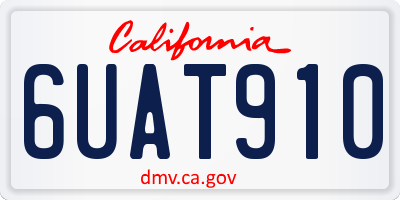 CA license plate 6UAT910