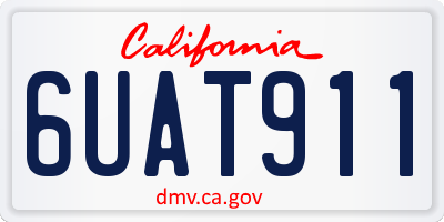 CA license plate 6UAT911