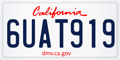 CA license plate 6UAT919