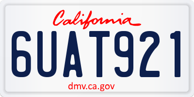 CA license plate 6UAT921