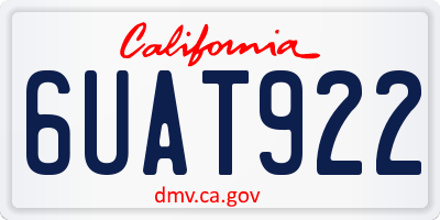 CA license plate 6UAT922