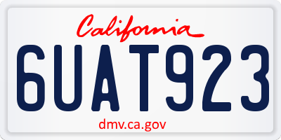 CA license plate 6UAT923