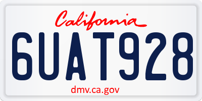 CA license plate 6UAT928