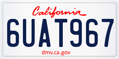 CA license plate 6UAT967