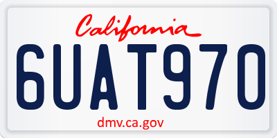 CA license plate 6UAT970