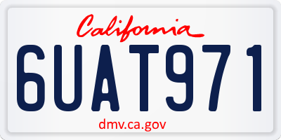 CA license plate 6UAT971
