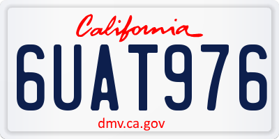 CA license plate 6UAT976