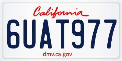 CA license plate 6UAT977