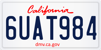 CA license plate 6UAT984