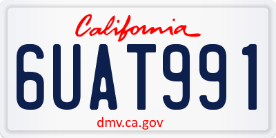 CA license plate 6UAT991