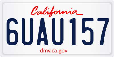 CA license plate 6UAU157
