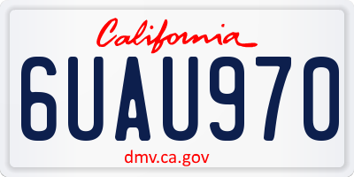 CA license plate 6UAU970