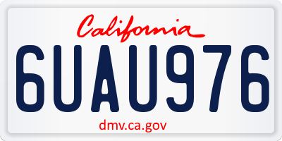 CA license plate 6UAU976