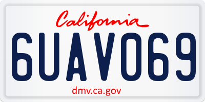 CA license plate 6UAV069