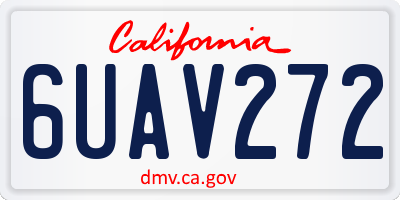 CA license plate 6UAV272