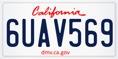 CA license plate 6UAV569