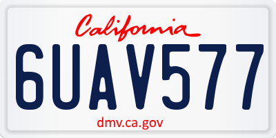 CA license plate 6UAV577
