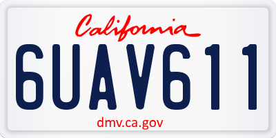 CA license plate 6UAV611
