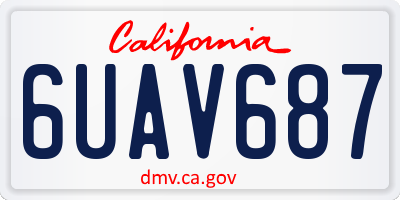 CA license plate 6UAV687