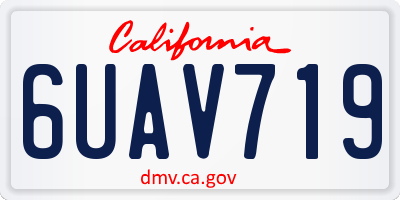 CA license plate 6UAV719