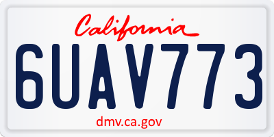 CA license plate 6UAV773
