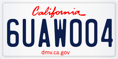 CA license plate 6UAW004