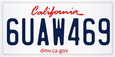 CA license plate 6UAW469
