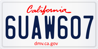 CA license plate 6UAW607