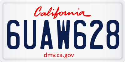 CA license plate 6UAW628