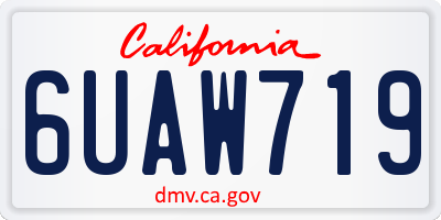 CA license plate 6UAW719