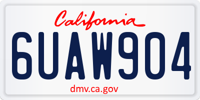 CA license plate 6UAW904