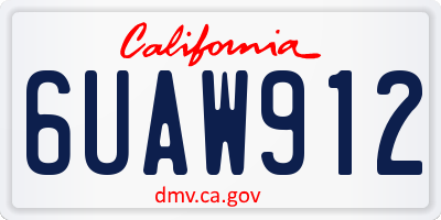 CA license plate 6UAW912