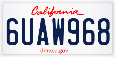 CA license plate 6UAW968