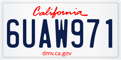 CA license plate 6UAW971