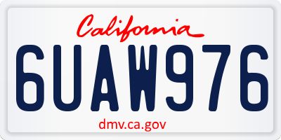 CA license plate 6UAW976
