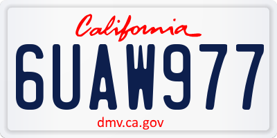 CA license plate 6UAW977