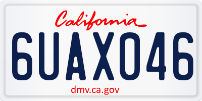 CA license plate 6UAX046
