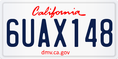CA license plate 6UAX148