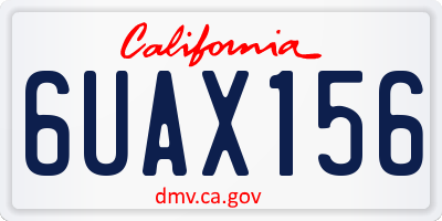 CA license plate 6UAX156