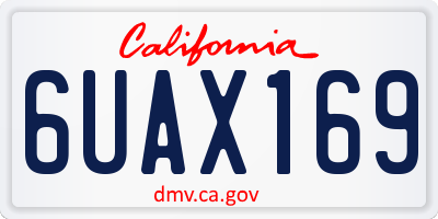 CA license plate 6UAX169