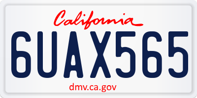 CA license plate 6UAX565