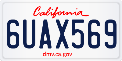 CA license plate 6UAX569