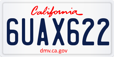 CA license plate 6UAX622