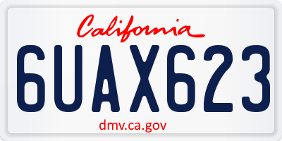 CA license plate 6UAX623