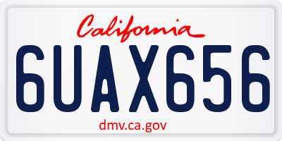 CA license plate 6UAX656