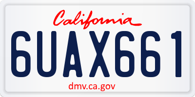 CA license plate 6UAX661