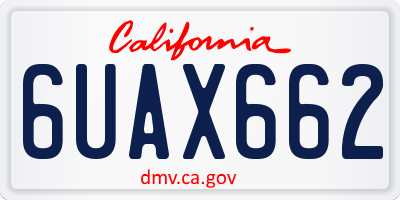 CA license plate 6UAX662