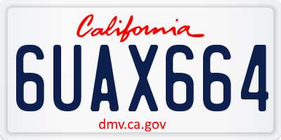 CA license plate 6UAX664