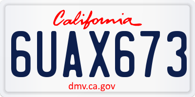 CA license plate 6UAX673