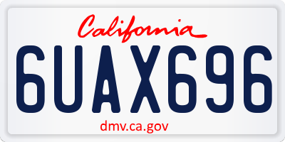CA license plate 6UAX696
